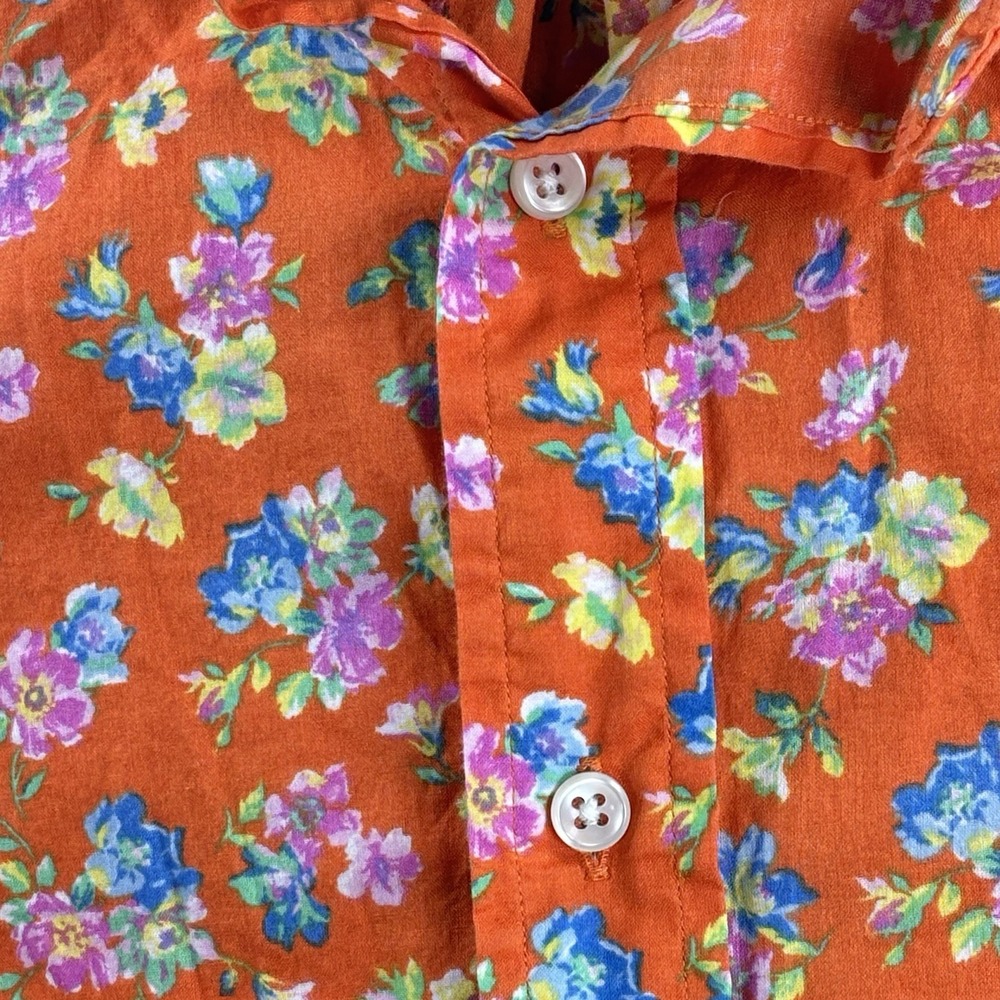 VTG 90s Polo Ralph Lauren Floral Button Up Shirt Spring Preppy Cottagecore S / M - Picture 4 of 11